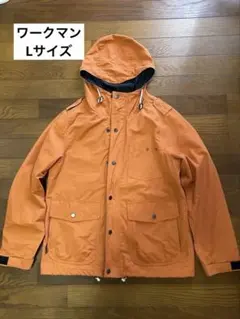 ワークマン　オレンジ マウンテンパーカー Lサイズ