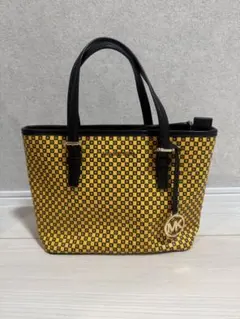 MICHAEL KORS ハンドバッグ イエロー ブラックのサムネイル