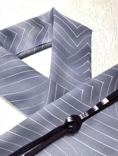 01232■半襟・帯締め・帯揚げ■ 正絹灰紫系3点セット36×145㌢
