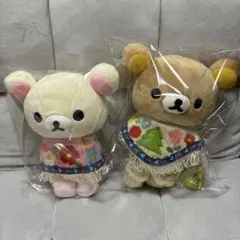 リラックマストア　チェックワンピースと花冠がかわいいリラックマの「ぬいぐるみ」 リラックマストア チェックワンピースと花冠がかわいいリラックマの