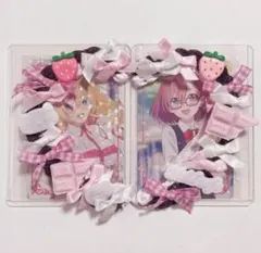 ♡ ホイップデコ トレカケース 量産型 ピンク ハート リボン セット b8 ♡