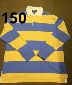 ラルフローレン・ラガーシャツ・長袖シャツ・柔らかいタイプ・150・淡い水色・黄色