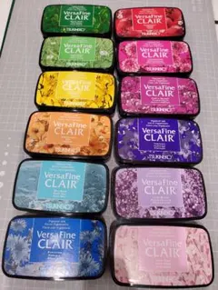 Tsukineko VersaFine Clair スタンプインク 12個セット