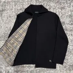 バーバリーブラックレーベル ドライバーズニット 中綿 ウールジャケット 日本製