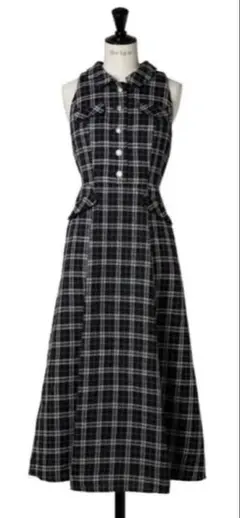 Herlipto Faubourg Tweed Dress black