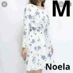 ノエラ　Noela アイボリー 花柄 長袖ワンピース