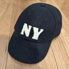NYロゴ刺繍 ネイビーキャップ　グリーンレーベル