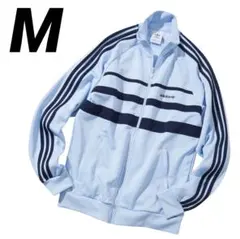 М アディダス adidas トラックトップジャケットジャージ 水色