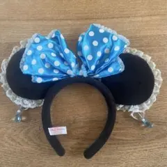 ディズニー ミニー 水玉リボン フリルレース イヤリング カチューシャ
