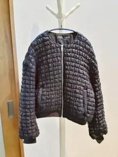 ZARA♥ザラ　シャーリングブルゾン　ショート丈　ブラック