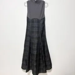 ダズリン　チェックノースリーブコルセットワンピース