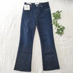 新品✨PT TORINO　ストレッチフレアデニム　ラインストーン　ビジュー　27