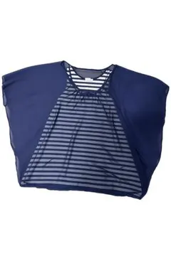 grove 半袖 Tシャツ シアー素材 ボーダー ネイビーのサムネイル