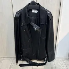 y2kブラック ダブルライダースジャケット