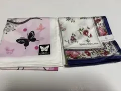 HMとRoyal Doulton 花柄ハンカチ 2枚セット