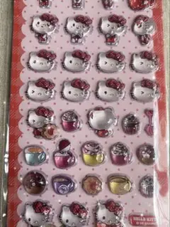 【海外正規品】サンリオ　ハローキティ（赤）3Dクリスタルドロップシール