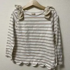 petit main ストライプ 長袖カットソー 130