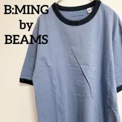 ビーミングバイビームス リンガーTシャツ クルーネック 半袖 無地 S 青 綿のサムネイル