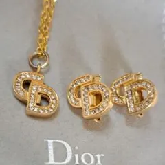 クリスチャンディオール セット ネックレスイヤリング CDロゴ ゴールド