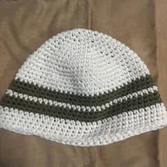 クラッシャーハット　クロシェハット コットン100％