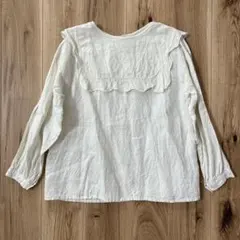 natural by clip綿麻刺繍ブラウス(美品) - メルカリ