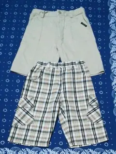 コムサイズム☆ハーフパンツ2枚セット 120A