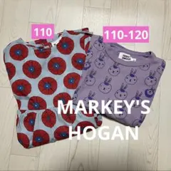 MARKEY'S HOGAN 花柄ワンピースとうさぎ柄Tシャツ　110-120