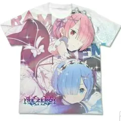 Re:ゼロから始める異世界生活 リゼロ Tシャツ メイド レム ラム L