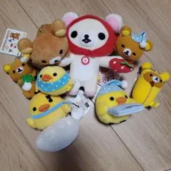 リラックマ・コリラックマ・キイロイトリ ぬいぐるみ8点セット