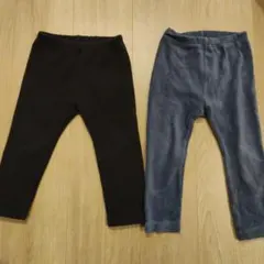 【値下げ】ユニクロベビーレギンス秋冬 2枚セット 90