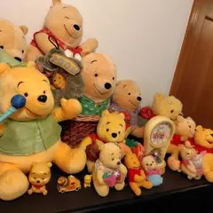 プーさん ぬいぐるみセット プーさん置き時計　ディズニーぬいぐるみ