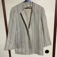 昭和レトロ　Krizio ストライプ テーラードジャケット