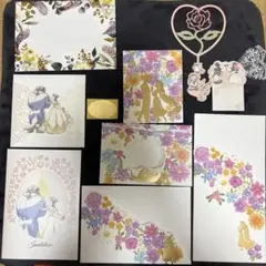 【ディズニー】美女と野獣 ラプンツェル　メッセージカードセット