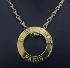 【毎日値下げ】1点のみ オールド セリーヌ サークルネックレス ゴールドy2k