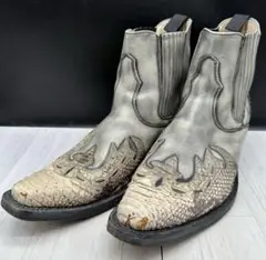 【美品】SANCHOウエスタンブーツ　値下 サンチョ（SANCHO）VW6152P Black Python×Black の詳細ページ