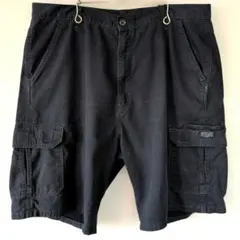 Wrangler カーゴショーツ 黒フェード 実寸XL ハーフパンツ ブラックのサムネイル