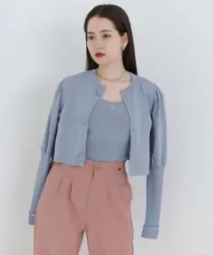 TINA：JOJUN リブニット キャミソール