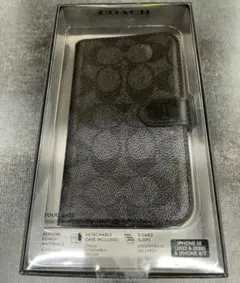未開封COACH iPhone SE2,SE3/8/7 手帳型ケース ブラック