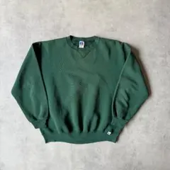 90s USA製 Russell Athletic スウェット 無地 グリーン