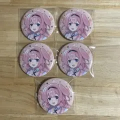 にじさんじ わんにゃん 箔押し 缶バッジ 周央サンゴ 5点