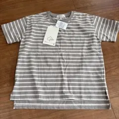 Logos days ベージュ　ボーダー　Tシャツ 120のサムネイル