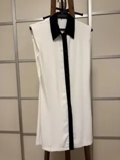 ZARA ホワイトノースリーブシャツドレス