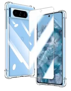 【GooglePixel8pro】 透明ソフトケース・強化ガラスフィルムセット