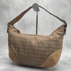 良品✨コーチ HOBO ホーボー ワンショルダーバッグ キャンバス×レザー