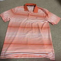NIKE GOLF ポロシャツ ボーダー オレンジ