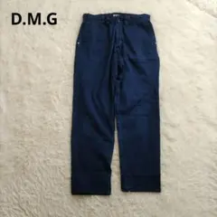 D.M.G　ドミンゴ　ウエストゴム　ストレートデニム　テーパードパンツ　濃紺　Мのサムネイル