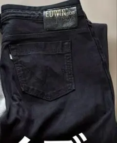 サムシング ジャージーズ EDWIN ストレッチデニム ブラック