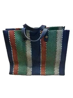 【Season on Ruban】メルカドバッグ風 PP編みトートバッグ