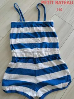 PETIT BATEAU ノースリーブオーバーオール 110cm