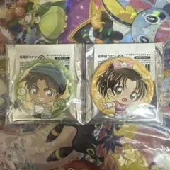 名探偵コナン　ロリポップ　缶バッジ２個セット　服部平次　遠山和葉